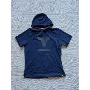 Under Armour Project Rock Terry Short Sleeve Hooded Top‎ - Blue - Large